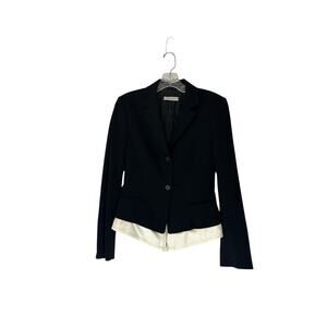 Rene Lezard Blazer‎ XS Black White Tuxedo Office Work Career Dressy Business